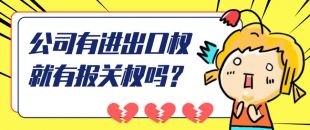 公司有進出口權就有報關權嗎？